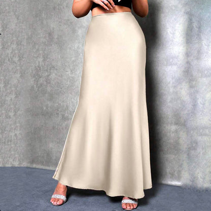 MAXI JUPE SATINEE