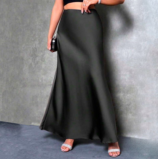 MAXI JUPE SATINEE