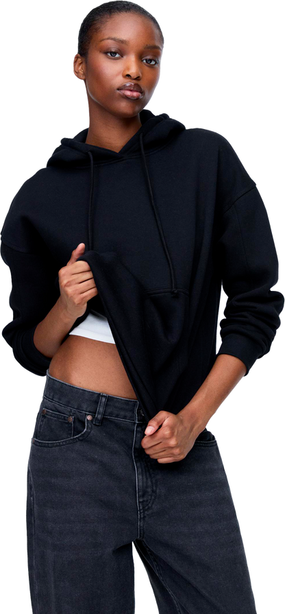 Hoodie Noir Basic & Chaud